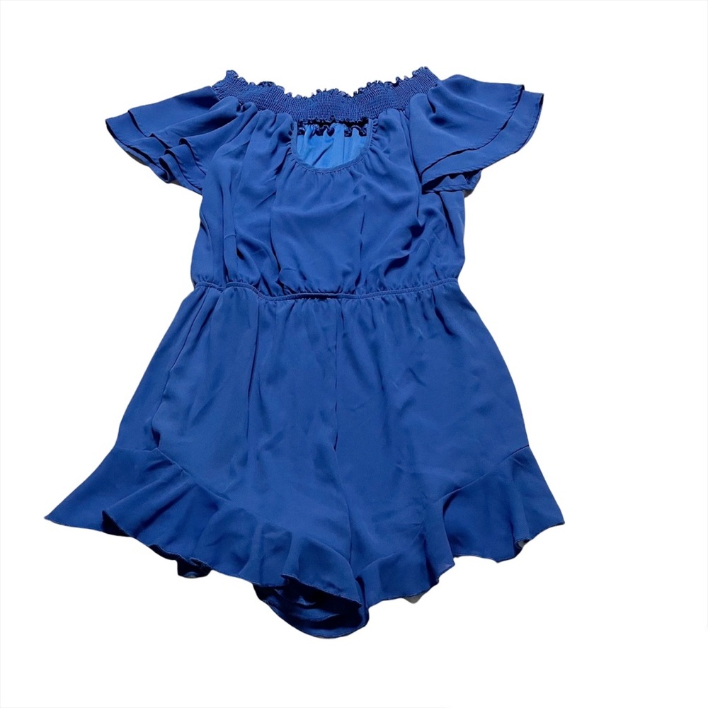 Altar’d State Boho Casual Wide Neck Short Sleeve Romper Cutout Back Size Small - Picture 8 of 8